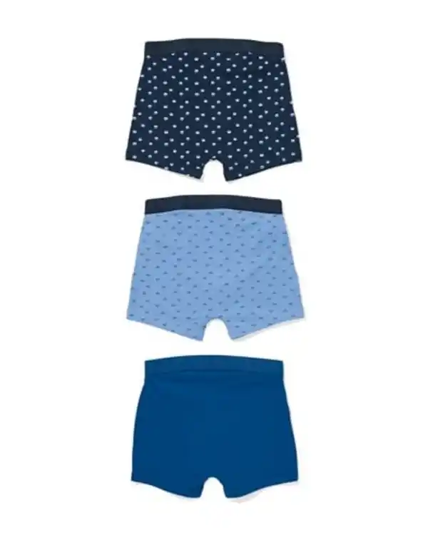 Bild 2 von Kinder-Boxershorts Grafikdesign – 3 Stück blau