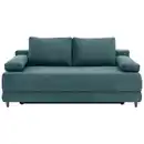 Bild 1 von Carryhome Schlafsofa, Petrol, Textil, Birke, massiv, 3-Sitzer, Füllung: Schaumstoff, Silikon,Schaumstoff, Silikon, 196x96x103 cm, Liegefunktion, Schlafen auf Sitzhöhe, Rücken echt, Wohnzimmer, Sof