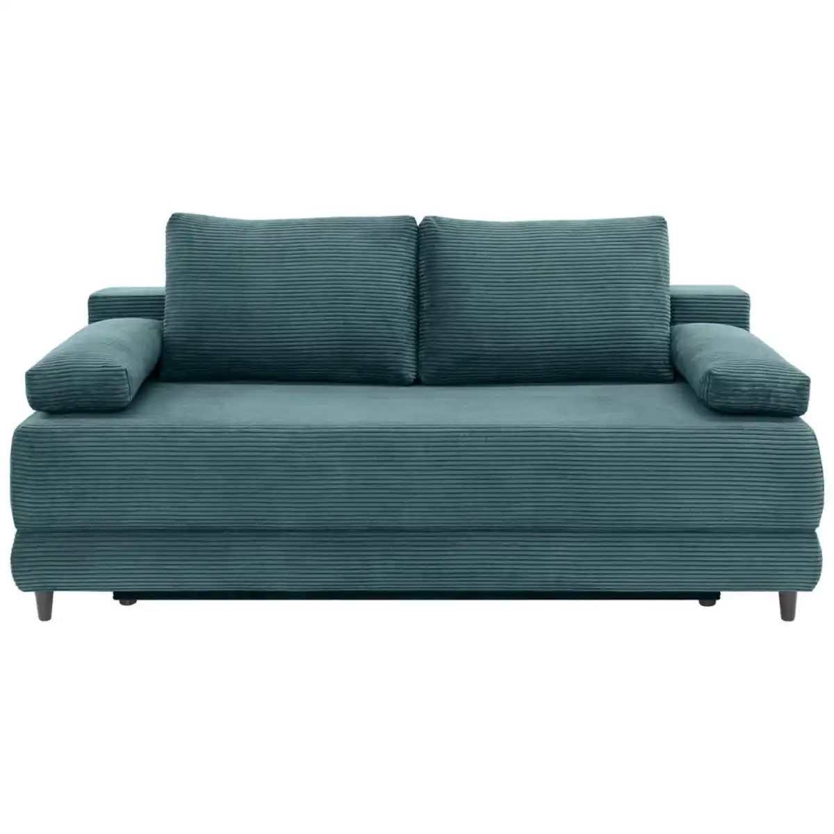Bild 1 von Carryhome Schlafsofa, Petrol, Textil, Birke, massiv, 3-Sitzer, Füllung: Schaumstoff, Silikon,Schaumstoff, Silikon, 196x96x103 cm, Liegefunktion, Schlafen auf Sitzhöhe, Rücken echt, Wohnzimmer, Sof