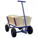 Bild 1 von Ambia Garden Bollerwagen Billy Beach Wagon, Blau, Holz, Metall, 94.5x97x61 cm, Baby on Tour, Kinderwagen, Bollerwagen