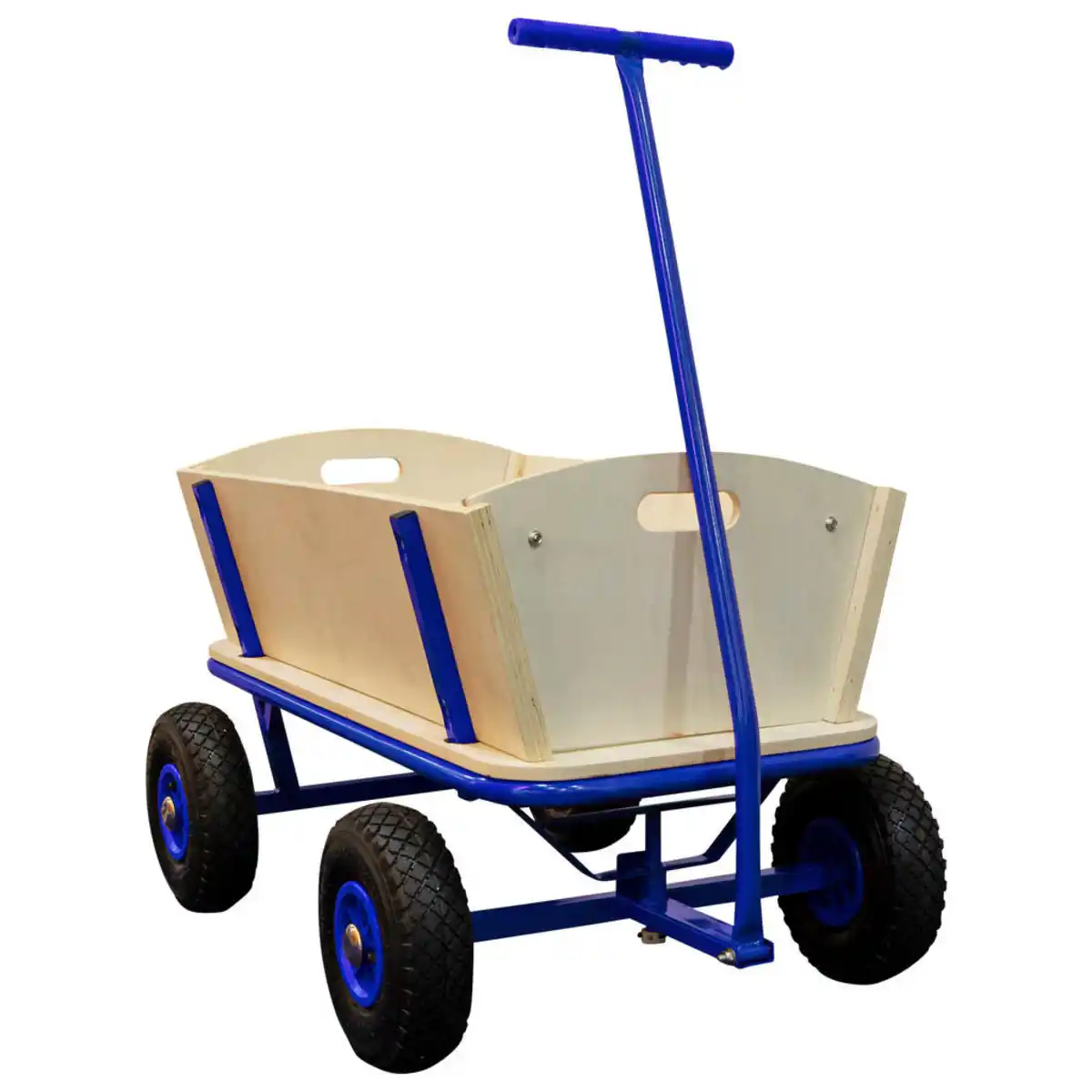 Bild 1 von Ambia Garden Bollerwagen Billy Beach Wagon, Blau, Holz, Metall, 94.5x97x61 cm, Baby on Tour, Kinderwagen, Bollerwagen