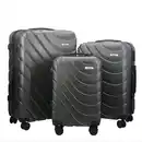 Bild 1 von Novel Reisekofferset, Dunkelgrau, Metall, Kunststoff, 3-teilig, Zahlenschloss, höhenverstellbarer Teleskopgriff, 360°-Rollensystem, Tragehenkel, Freizeit, Koffer & Taschen, Reisekoffer-Sets