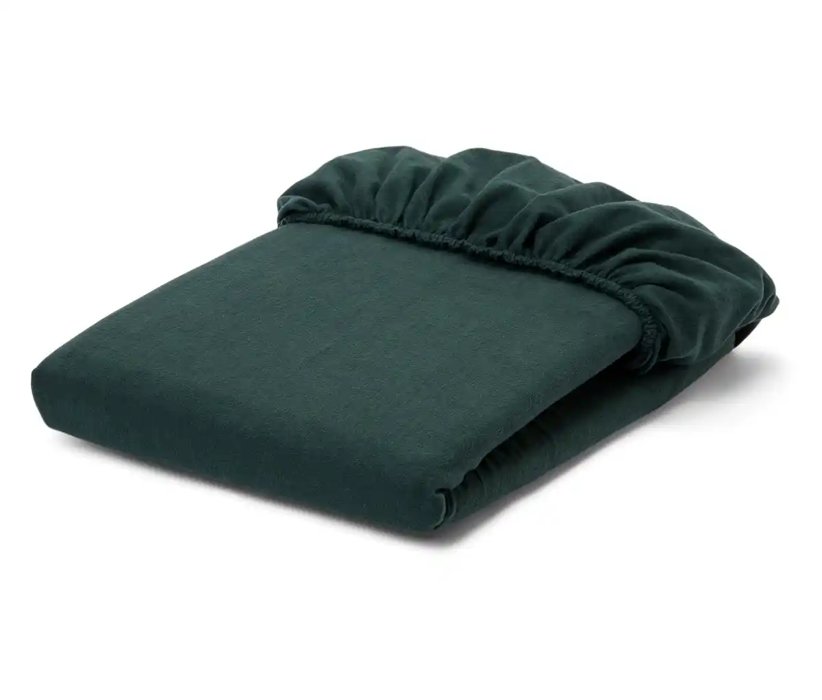 Bild 1 von Biber-Spannbettlaken, dunkelgrün, Normalgröße