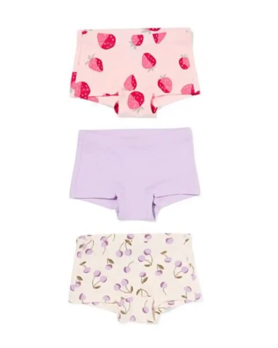 Bild 1 von Kinder-Boxershorts Kirschen – 3 Stück rosa