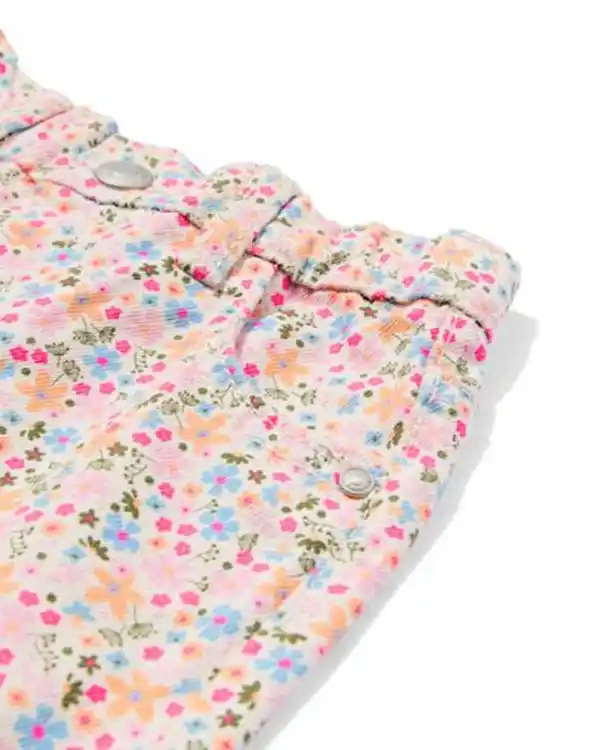 Bild 3 von Babyhose, lockere Passform, mit Blumen ecru