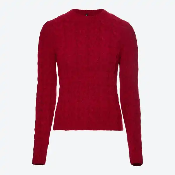 Bild 2 von Damen-Pullover mit Zopfstrickmuster