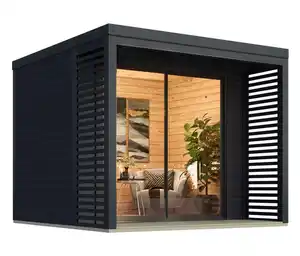 Karibu Modernes Gartenhaus »Horus B« mit Dacheindeckung, 38 mm