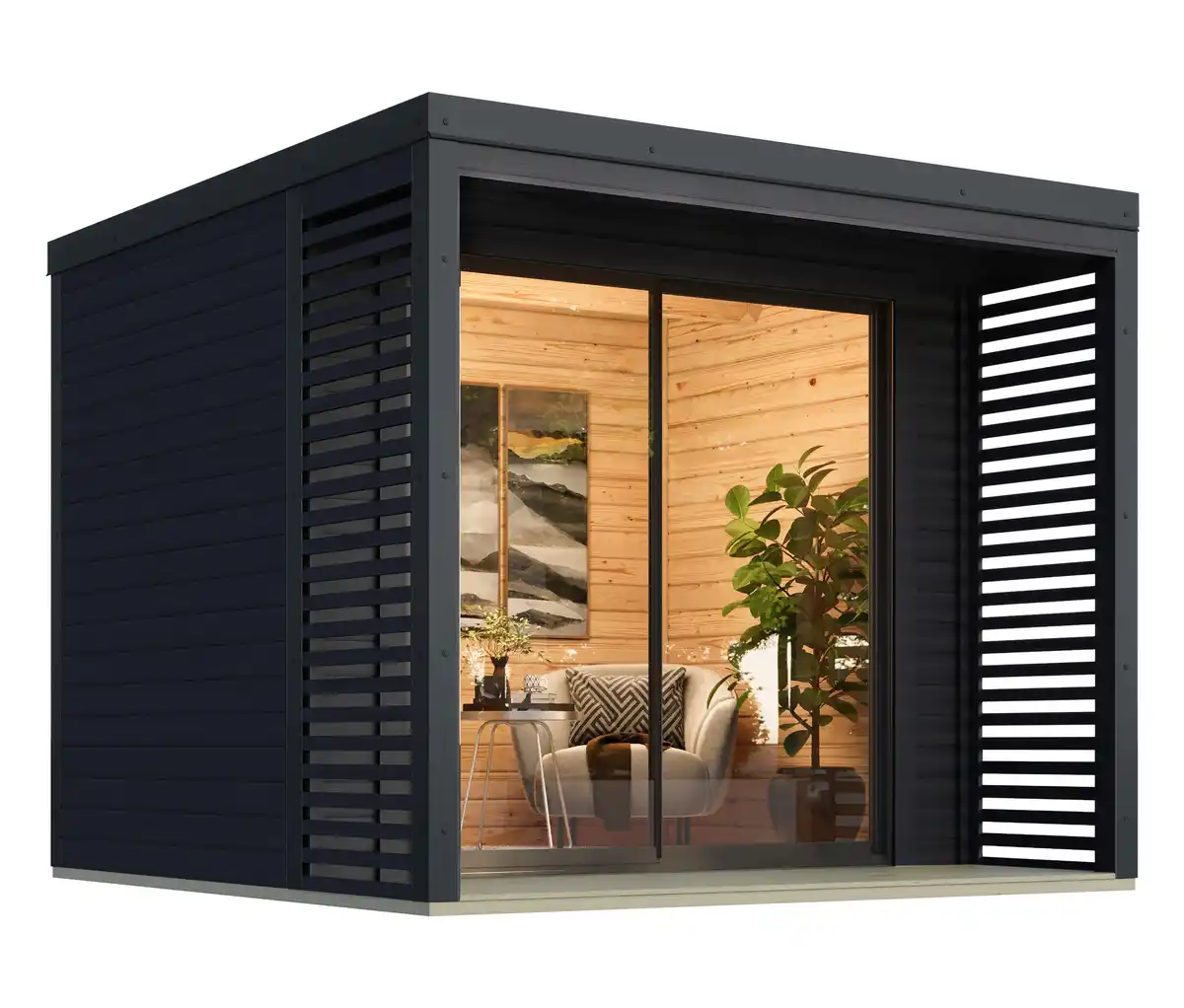 Bild 1 von Karibu Modernes Gartenhaus »Horus B« mit Dacheindeckung, 38 mm