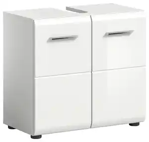 Waschbeckenunterschrank Ice Weiß hochglanz, Weiß Hochglanz