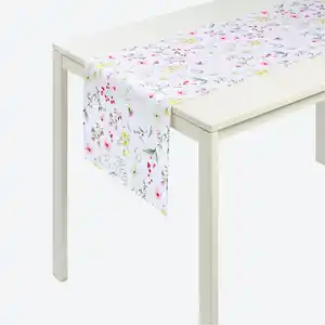 Tischläufer mit Blumen-Motiv, ca. 40x140 cm