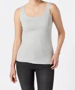 Basic Tanktop, hellgrau melange