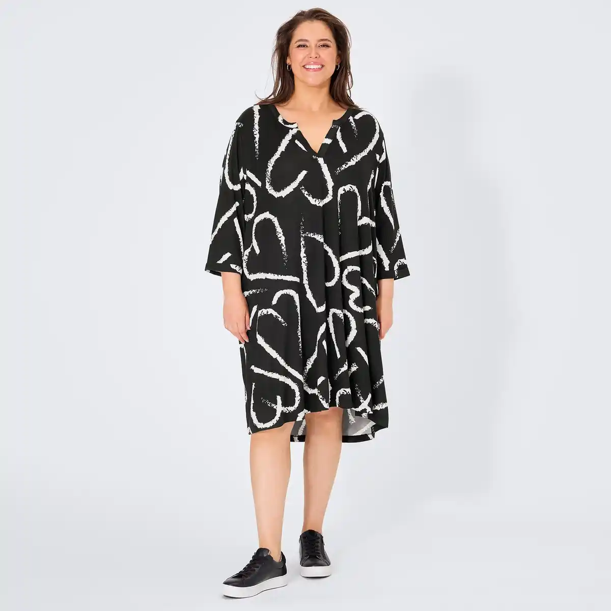 Bild 1 von Damen-Kleid mit All-Over-Print, große Größen