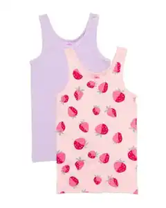 Kinderhemden Erdbeere – 2 Stück rosa