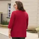 Bild 4 von Damen-Langarmshirt mit Frontaufdruck, große Größen