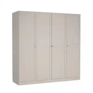 Mid.you Drehtürenschrank, Kaschmir, Holz, Douglasie, Fichte, Kiefer, Lärche, Tanne,Douglasie, Tanne, 9 Fächer, 195.5x200x61.7 cm, FSC Mix, Schlafzimmer, Kleiderschränke, Drehtürenschränke