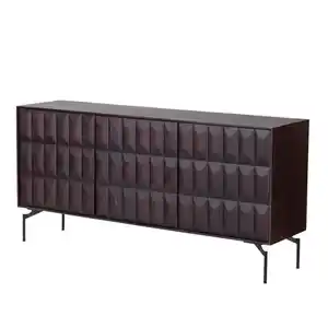 Livetastic Sideboard, Nussbaum, Holz, Akazie, massiv, 3 Fächer, 160x76x40 cm, Holzmöbel, Kleinmöbel Holz, Holzkommoden, Sideboards Holz