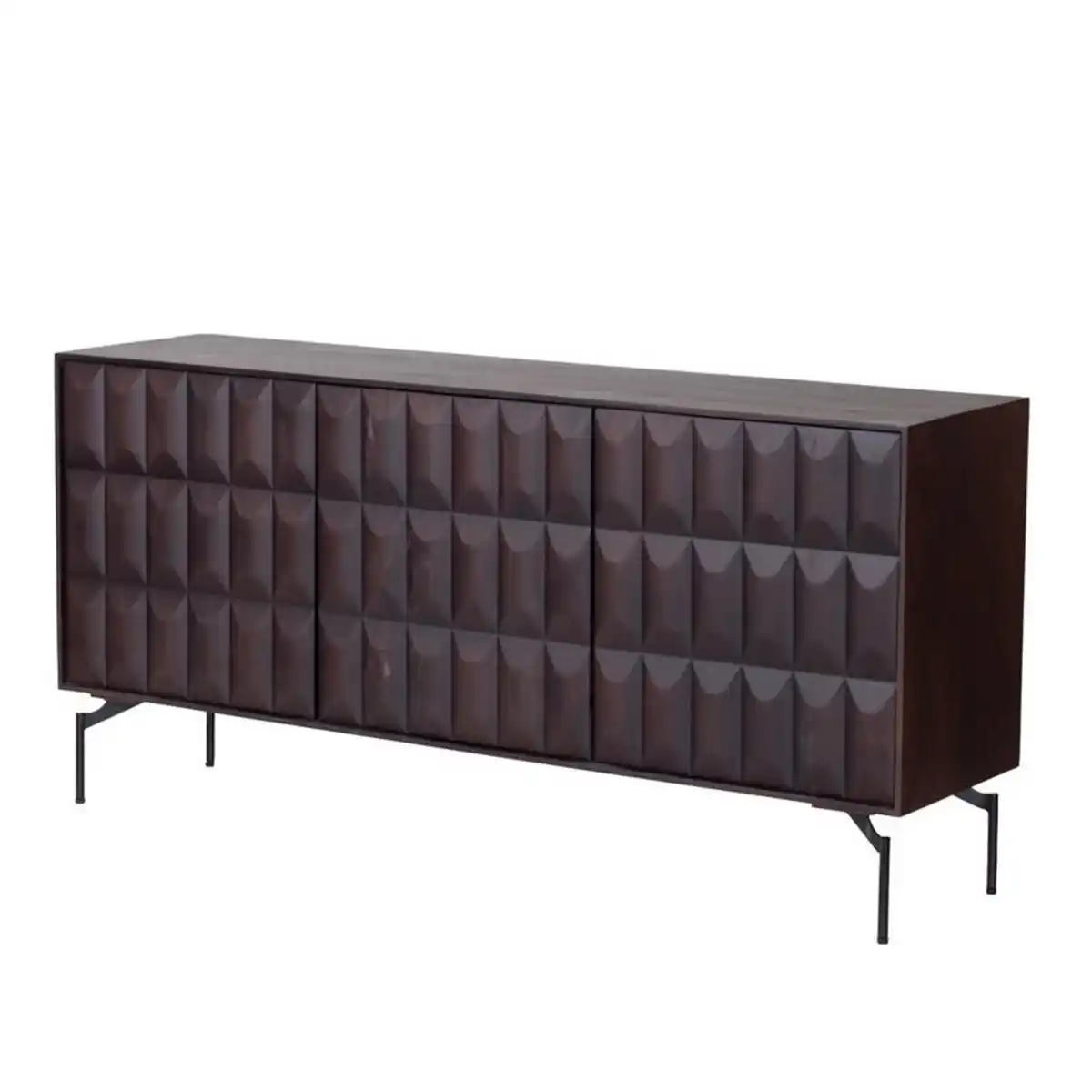 Bild 1 von Livetastic Sideboard, Nussbaum, Holz, Akazie, massiv, 3 Fächer, 160x76x40 cm, Holzmöbel, Kleinmöbel Holz, Holzkommoden, Sideboards Holz