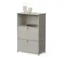 Bild 1 von Kommode Metall »CN3« mit 2 Klappenfächern, hellgrau