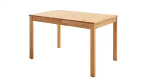 Esstisch 125 cm ausziehbar 165 cm Wildeiche massiv geölt - BASCO