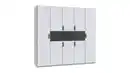 Bild 1 von Kleiderschrank weiß anthrazit 225 cm 8-türig - DIGIT