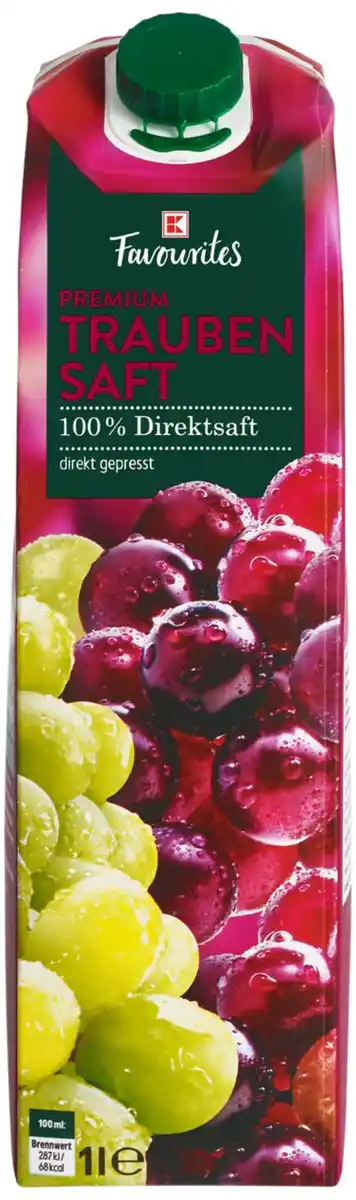 Bild 1 von K-FAVOURITES Trauben-Direktsaft, 1-l-Packg.