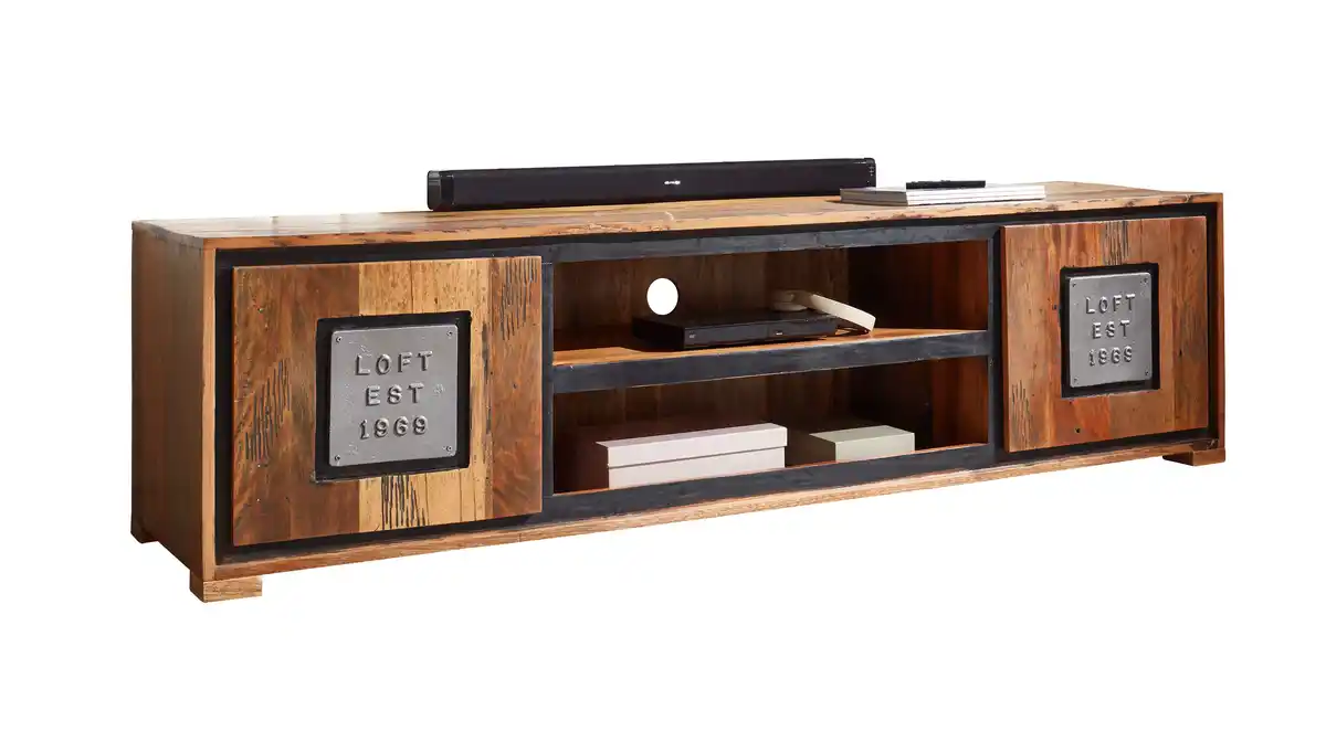 Bild 1 von TV - Lowboard Akazie Altholz massiv natur 180 cm - TV-Board - NARVIK