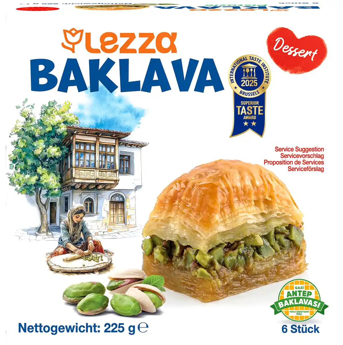 Bild 1 von LEZZA Baklava, 6 St. = 210-g-Packg.