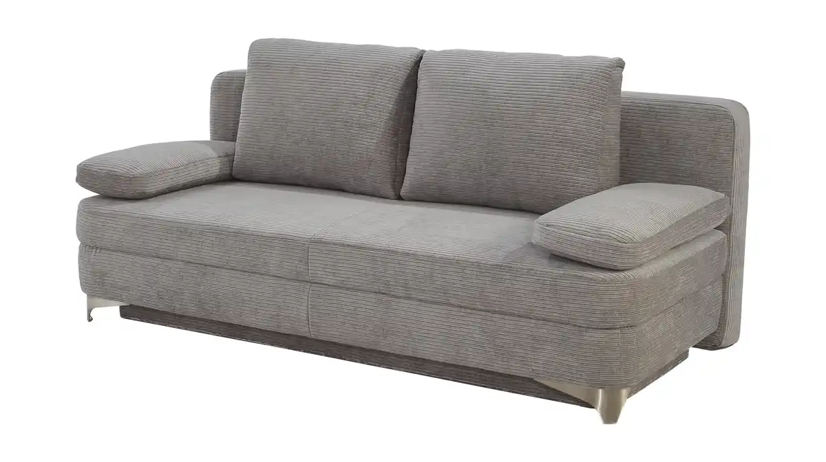 Bild 1 von Schlafsofa Cord grau mit Bettkasten 204 cm - NOAH