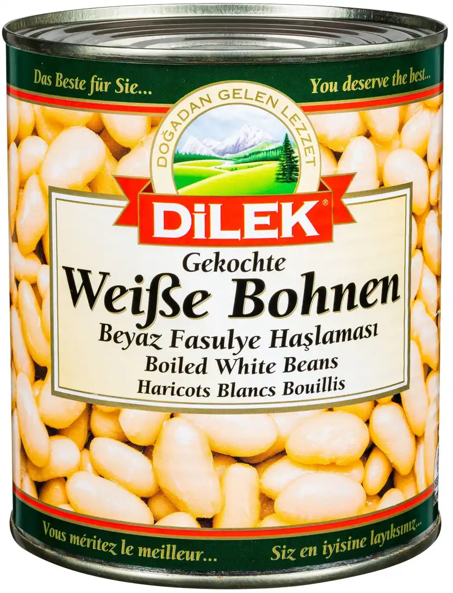 Bild 1 von DILEK Weiße Bohnen, 800-g-Dose