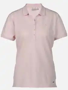 Damen Poloshirt mit Stickerei Rosa