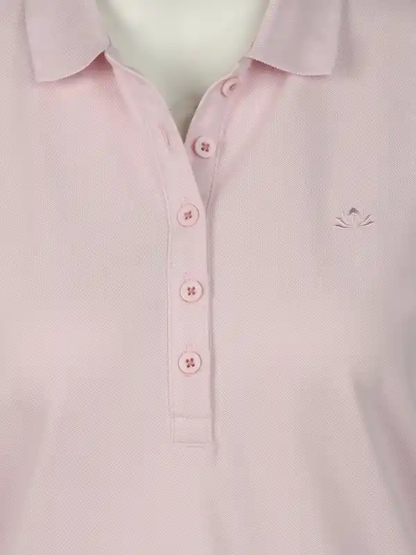 Bild 3 von Damen Poloshirt mit Stickerei Rosa