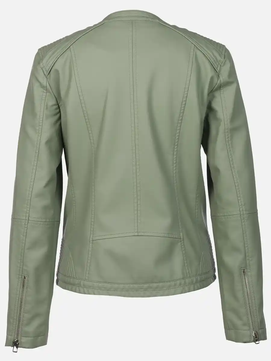 Bild 2 von Damen Kunstlederjacke mit Stehkragen Grün