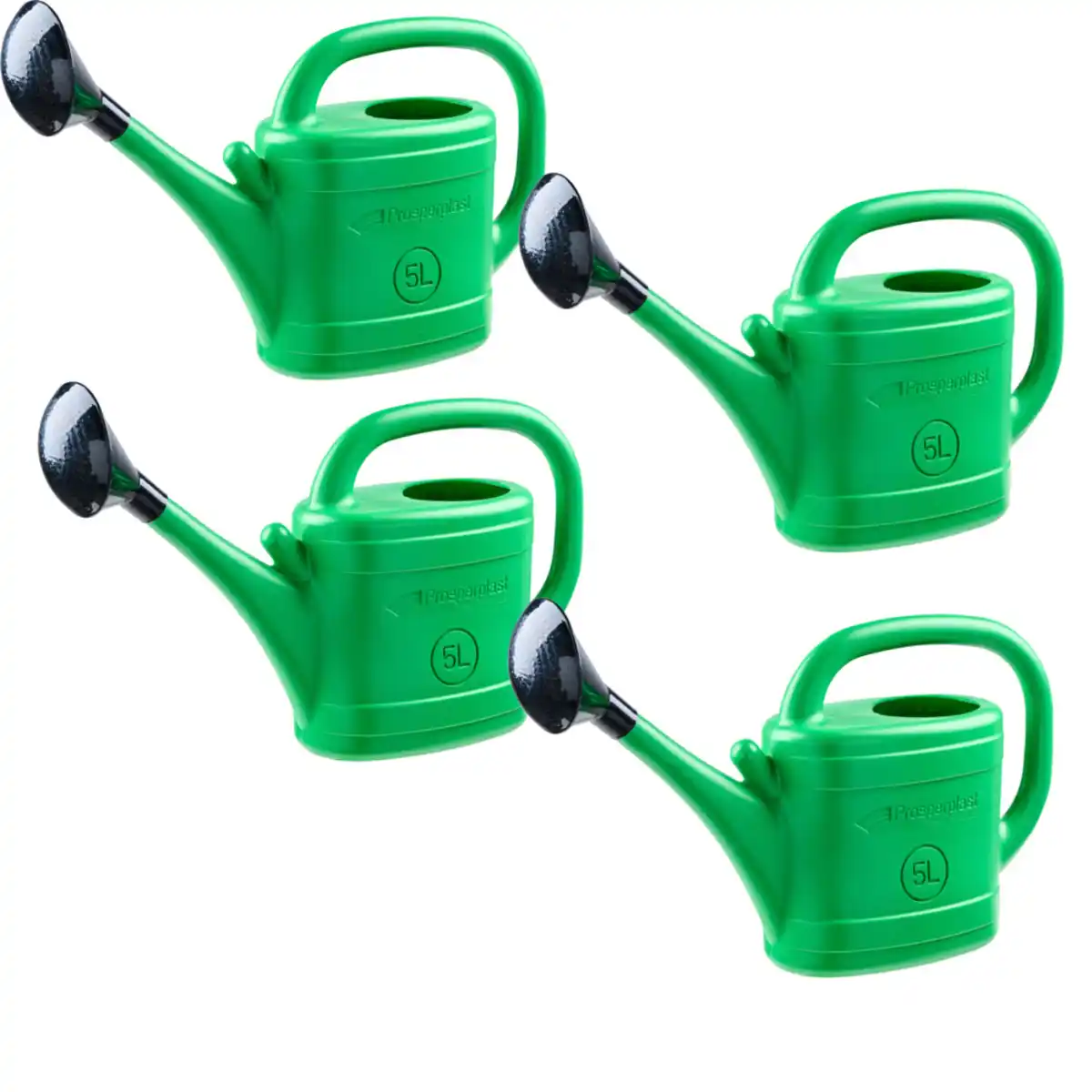 Bild 1 von Gießkanne 5 Liter grün mit Brause 4er-Set - B-Ware