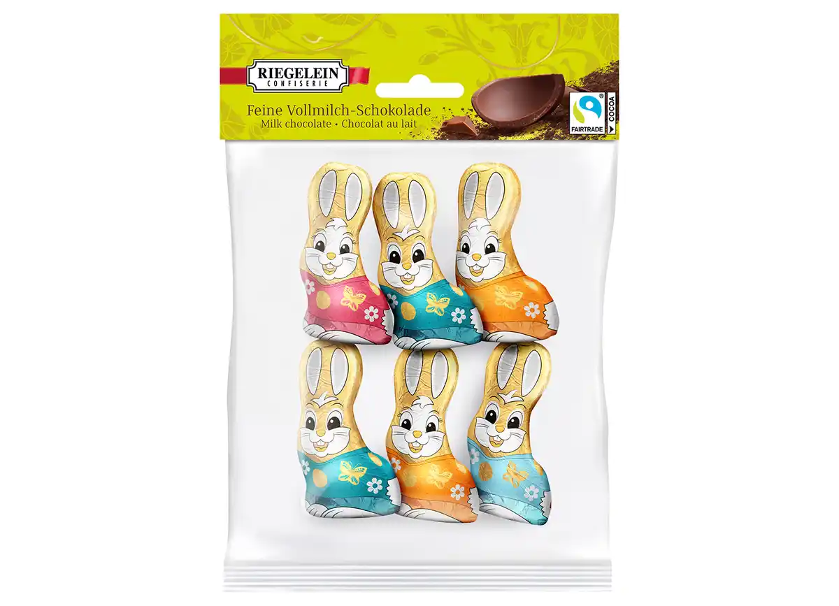 Bild 1 von Riegelein Häschen aus Vollmilchschokolade