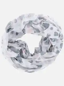 Damen Loop mit Druck Grau