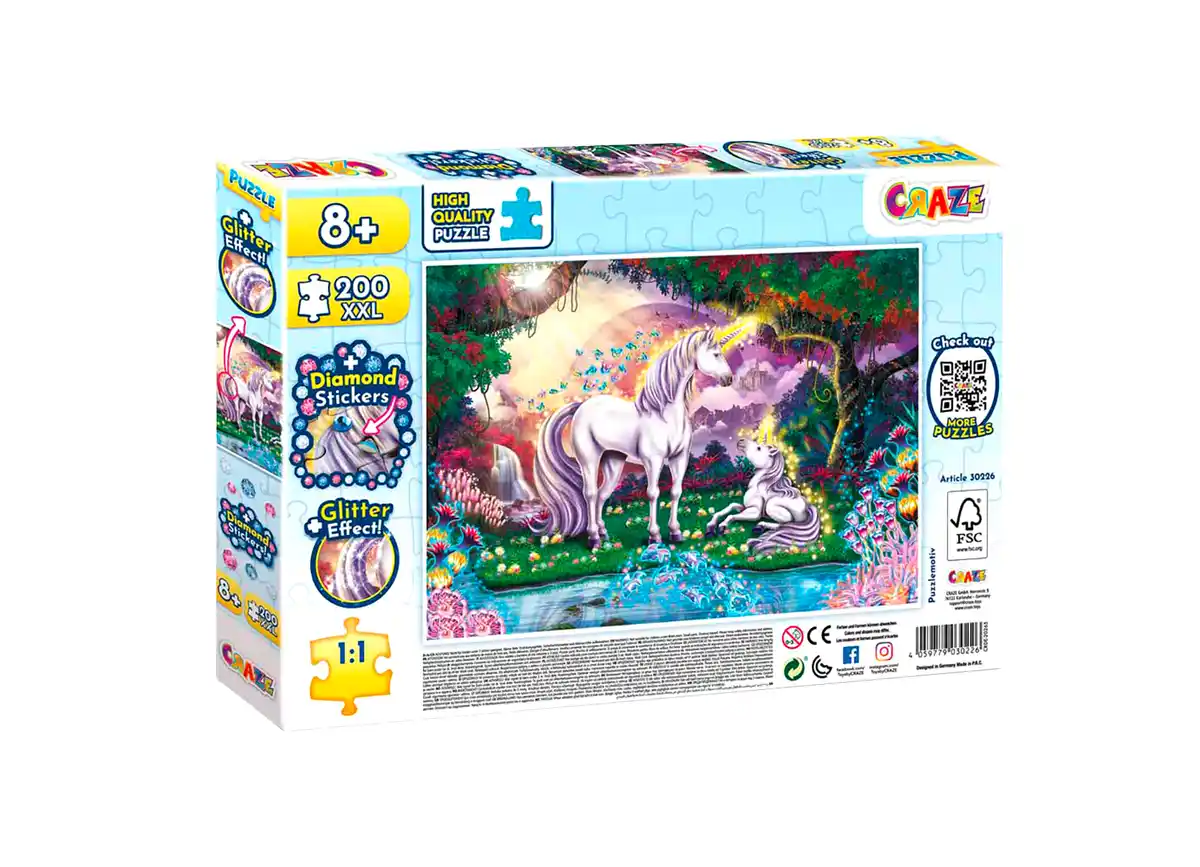 Bild 1 von Craze Puzzle mit Glitzerdruck und Diamantensticker