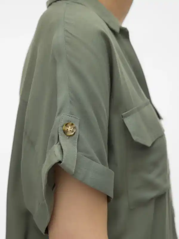 Bild 2 von Vero Moda VMBUMPY S/S SHIRT WVN Kurzarmbluse Grün