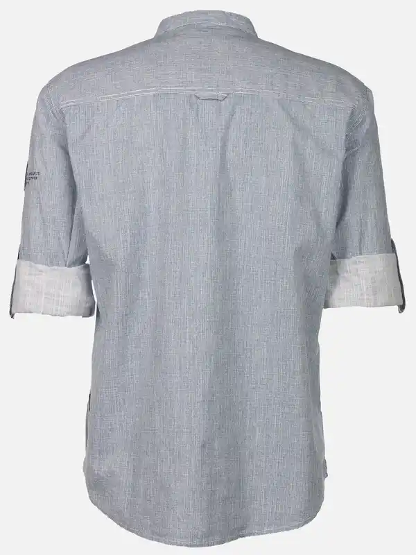 Bild 2 von Herren Freizeithemd mit kleinem Stehkrage Blau