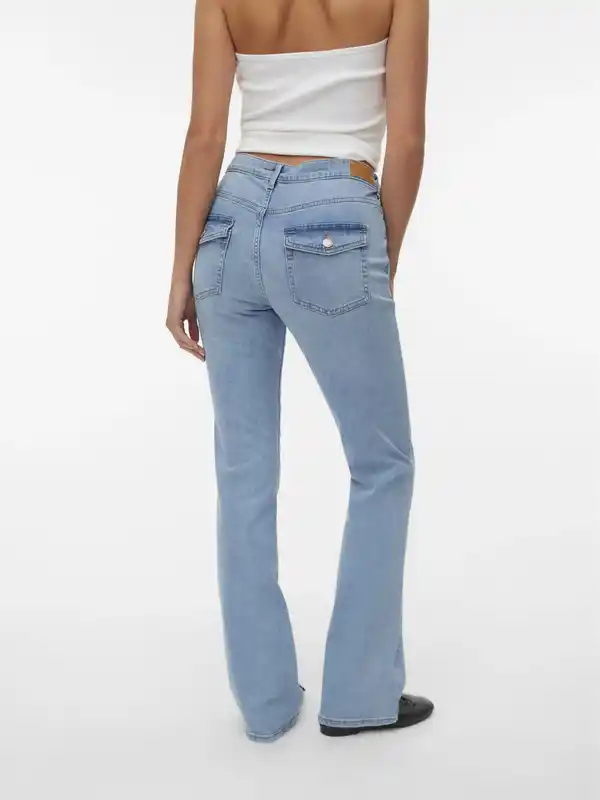 Bild 2 von Vero Moda VMFLASH MR FLARED POC Jeans Blau