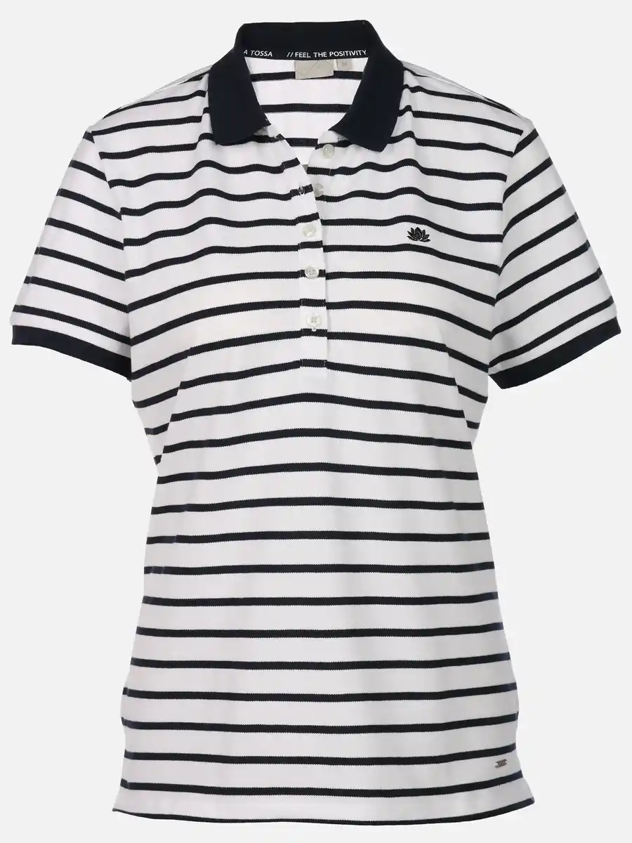 Bild 1 von Damen Poloshirt mit Streifen Blau