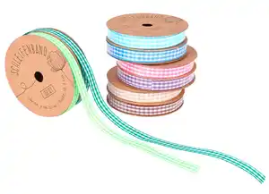 Schleifenband-Set kariert