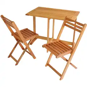 Balkonset 3-teilig aus Eukalyptus geölt