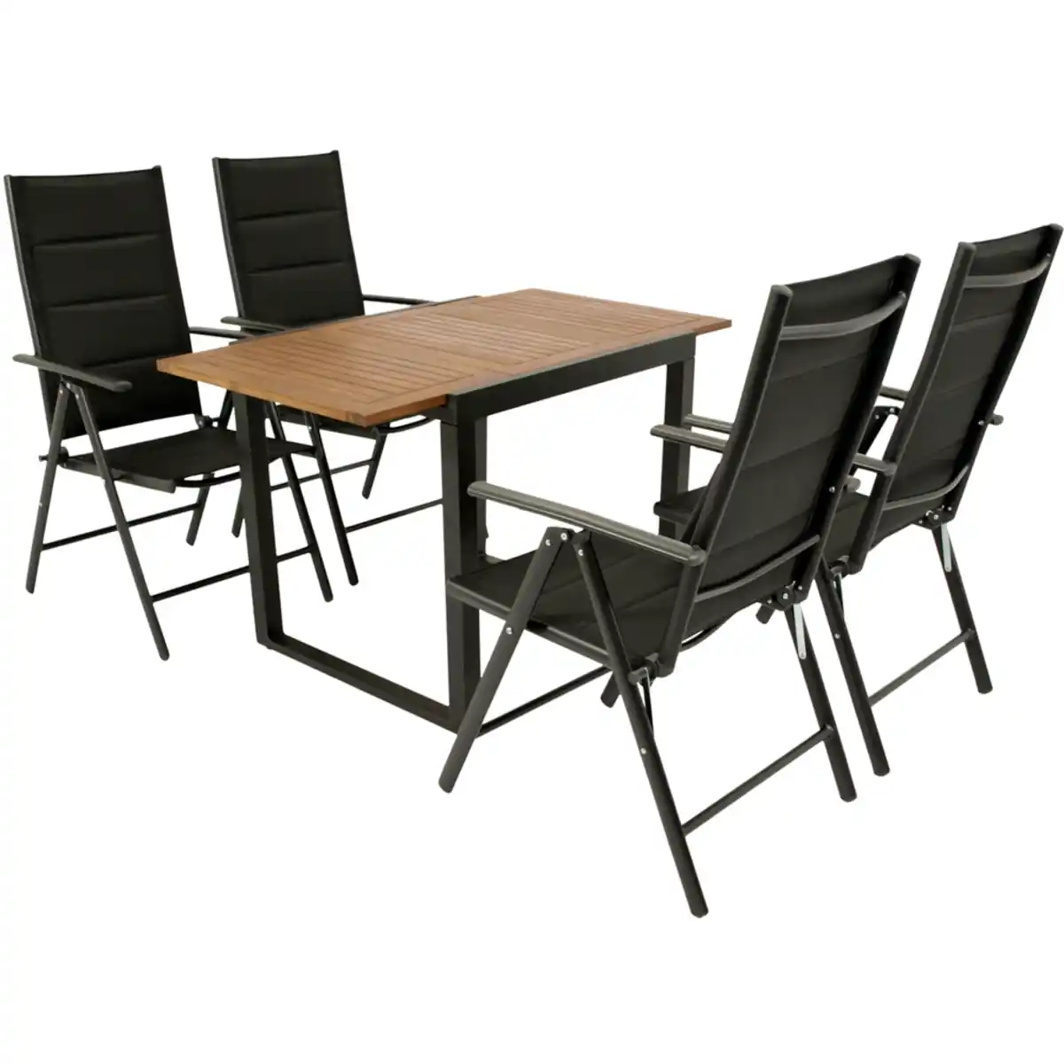Bild 1 von Gartengarnitur 5-teilig anthrazit, Tischplatte Akazie