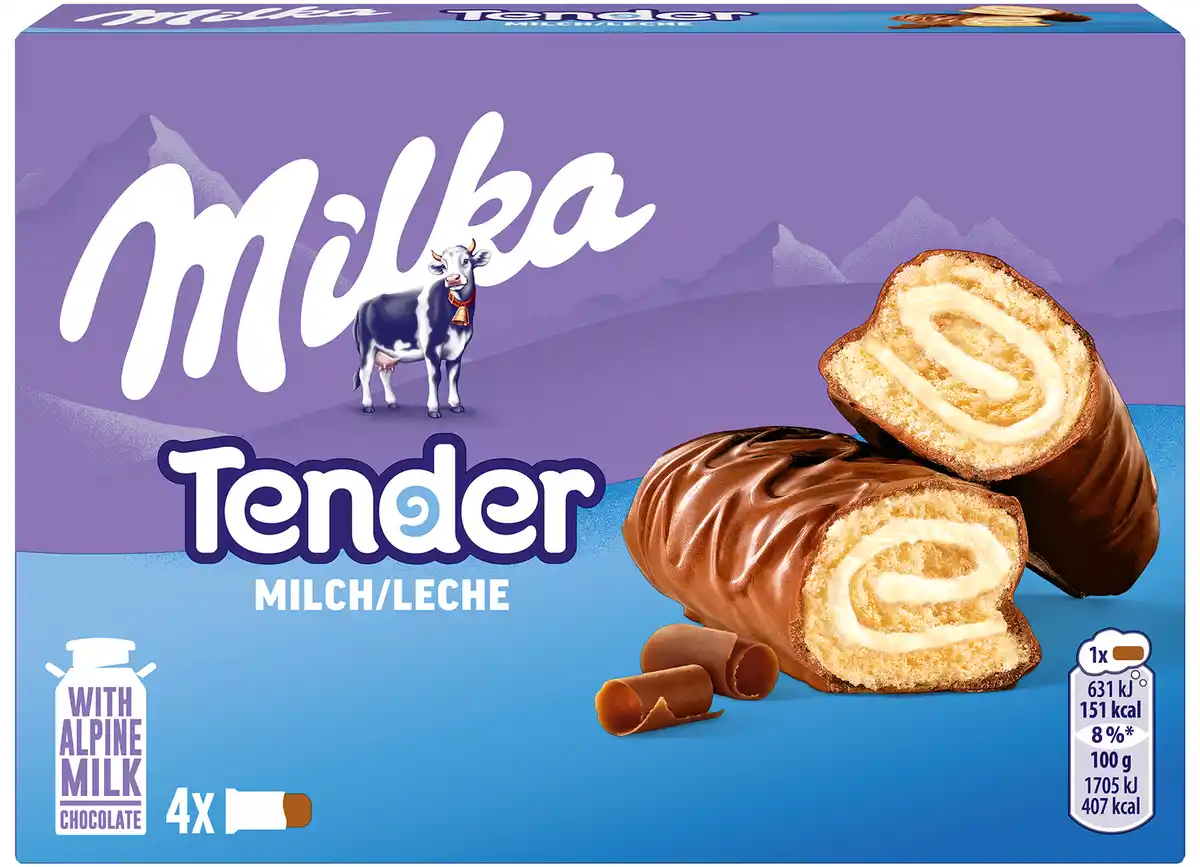 Bild 1 von Milka Tender mit Milchcremefüllung
