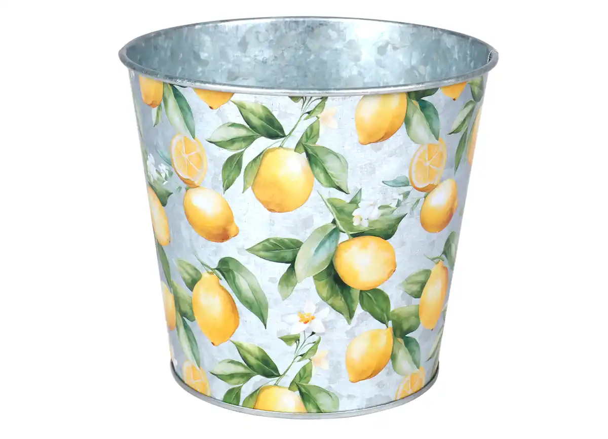 Bild 1 von Blumentopf „Provence“ Metall in Zinkoptik