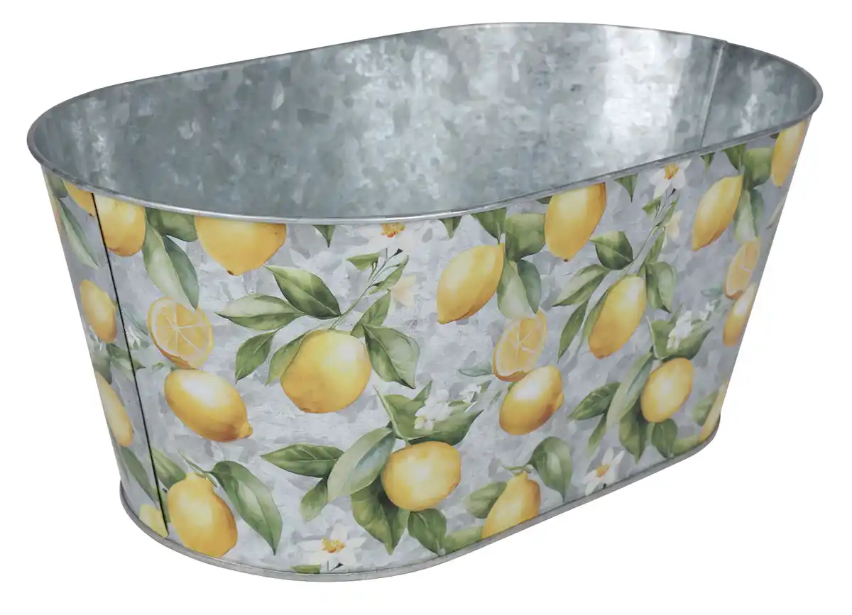 Bild 1 von Pflanztopf „Provence“ Metall in Zinkoptik