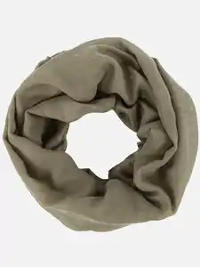 Damen Loop einfarbig mit Struktur Oliv