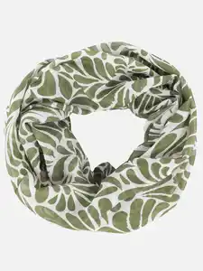 Damen Loop mit Print Oliv