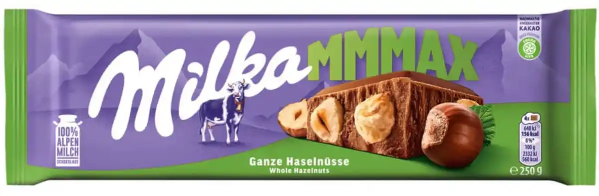 Bild 1 von Milka Schokoladentafel Ganze Haselnüsse, 250 g