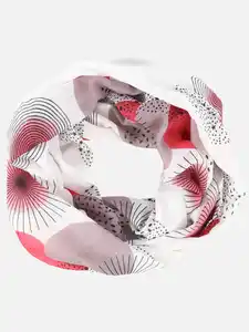 Damen Loop mit Kreisen Rot